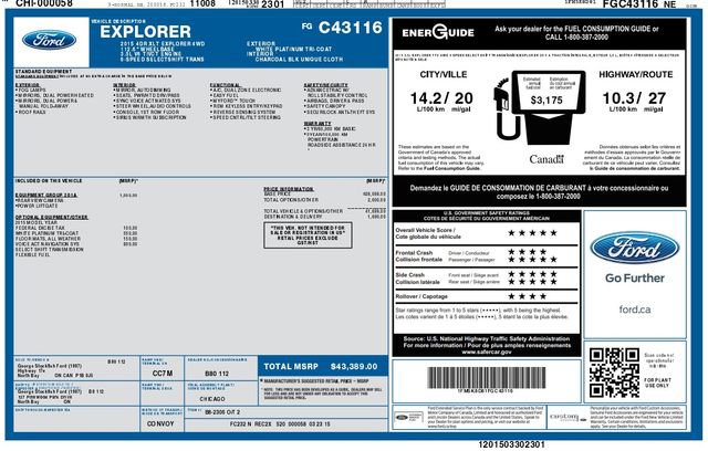 Used 2015 Ford Explorer XLT w/ Equipment Group 201A image 3