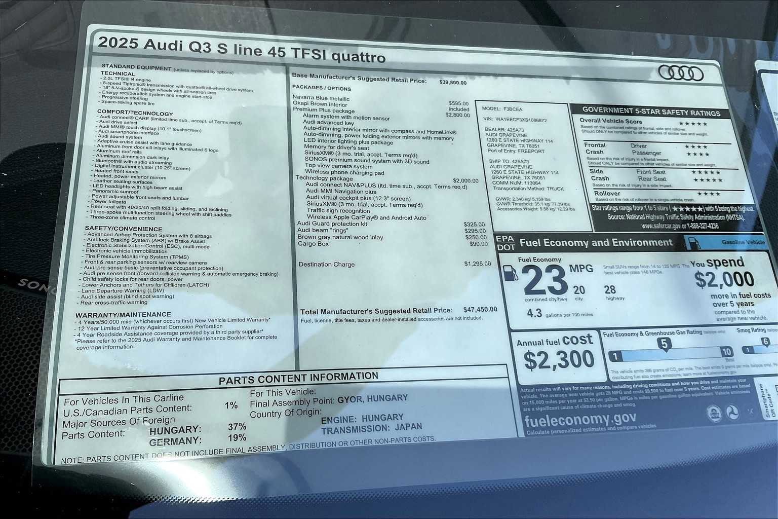 Used 2025 Audi Q3 2.0T Premium Plus w/ Premium Plus Package AWD/4WD image 18