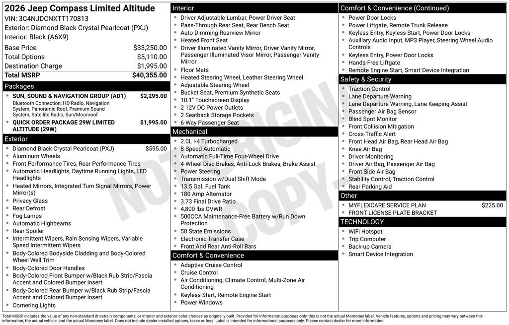 New 2026 Jeep Compass Limited w/ Sun, Sound & Navigation Group AWD/4WD image 6