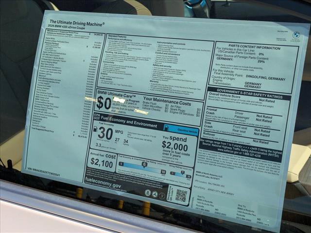 Certified 2026 BMW 430i xDrive Coupe w/ Premium Package AWD/4WD image 19