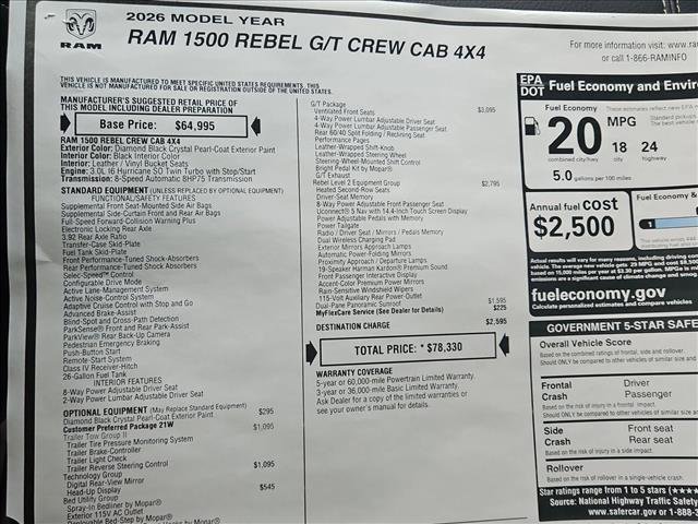 New 2026 RAM 1500 Rebel w/ G/T Package image 17