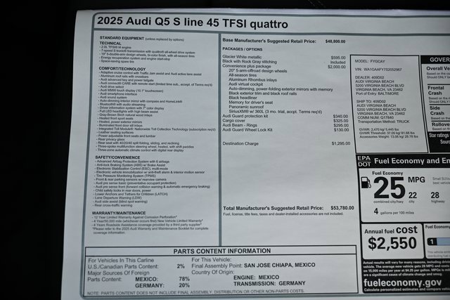 New 2025 Audi Q5 2.0T Premium image 42