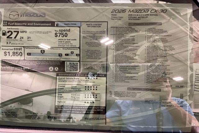 New 2026 MAZDA CX-30 Aire Edition AWD/4WD image 16