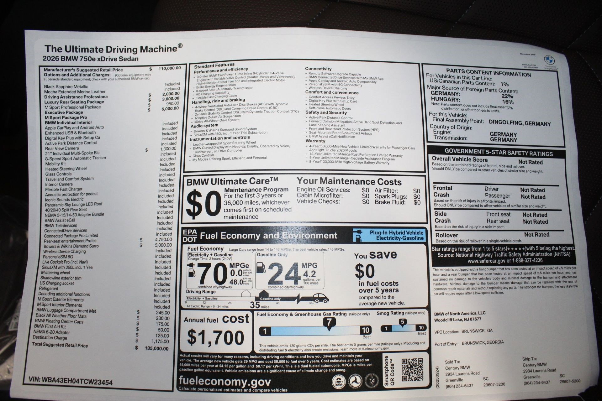 New 2026 BMW 750e xDrive w/ Executive Package image 25