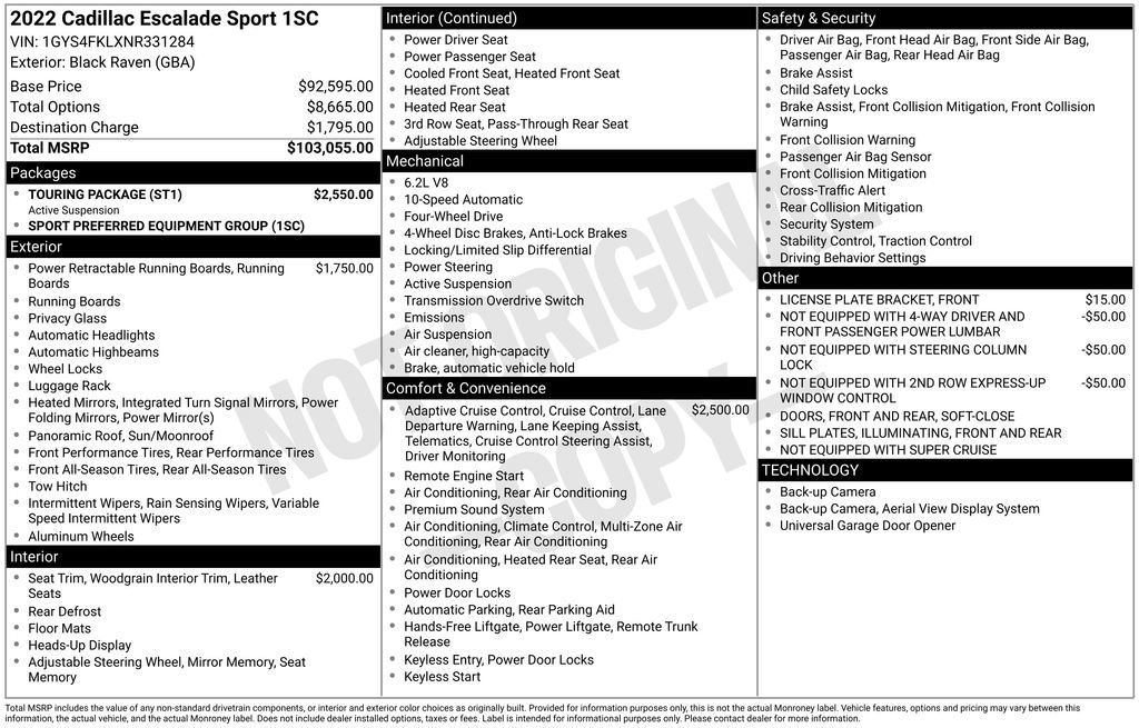 Used 2022 Cadillac Escalade Sport w/ Touring Package image 45