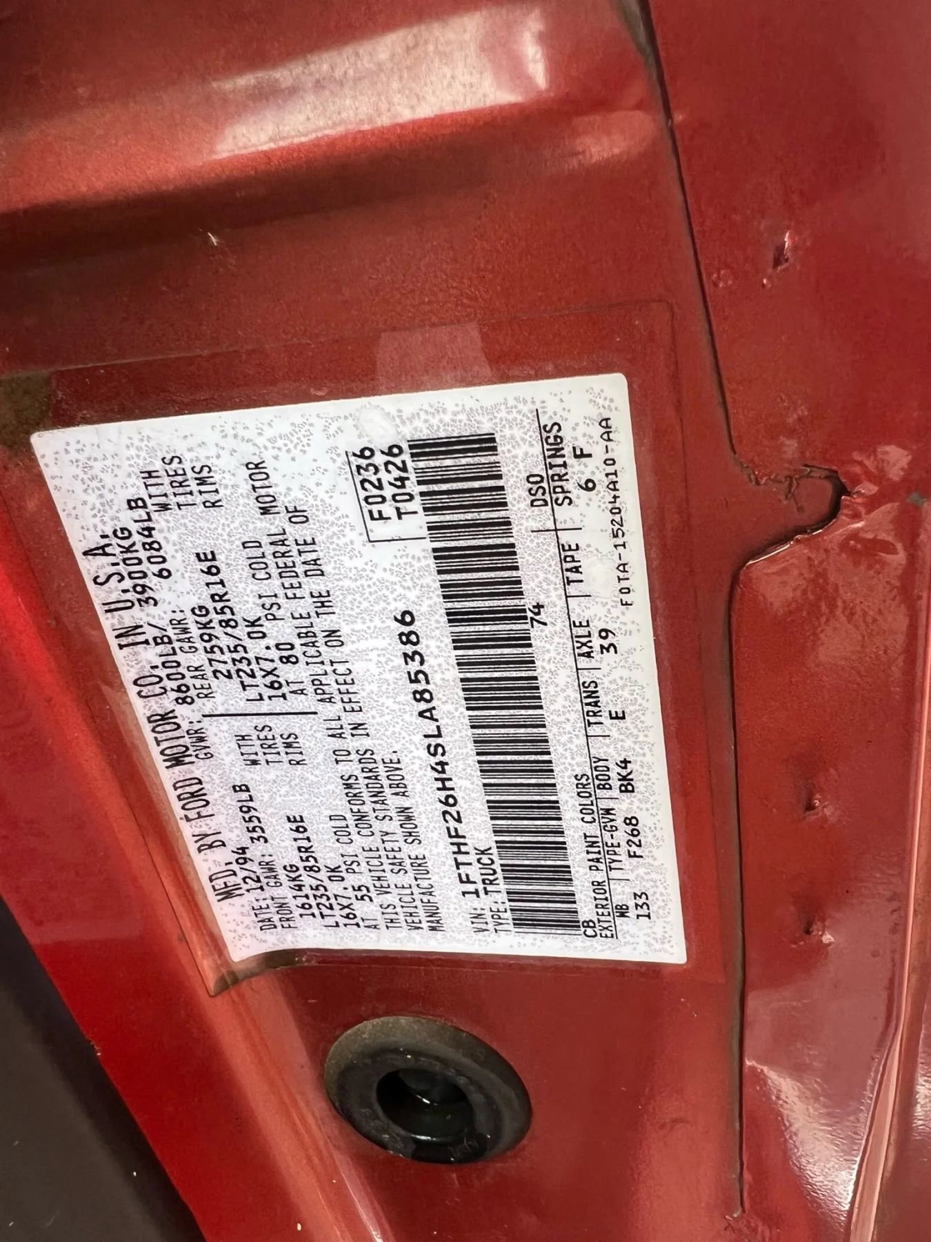 Used 1995 Ford F250 4x4 Regular Cab image 15