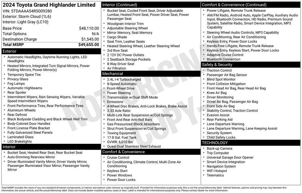 Used 2024 Toyota Grand Highlander FWD image 10