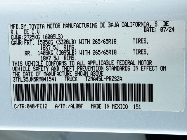 Used 2024 Toyota Tacoma TRD Sport w/ TRD Sport Upgrade Package AWD/4WD image 24