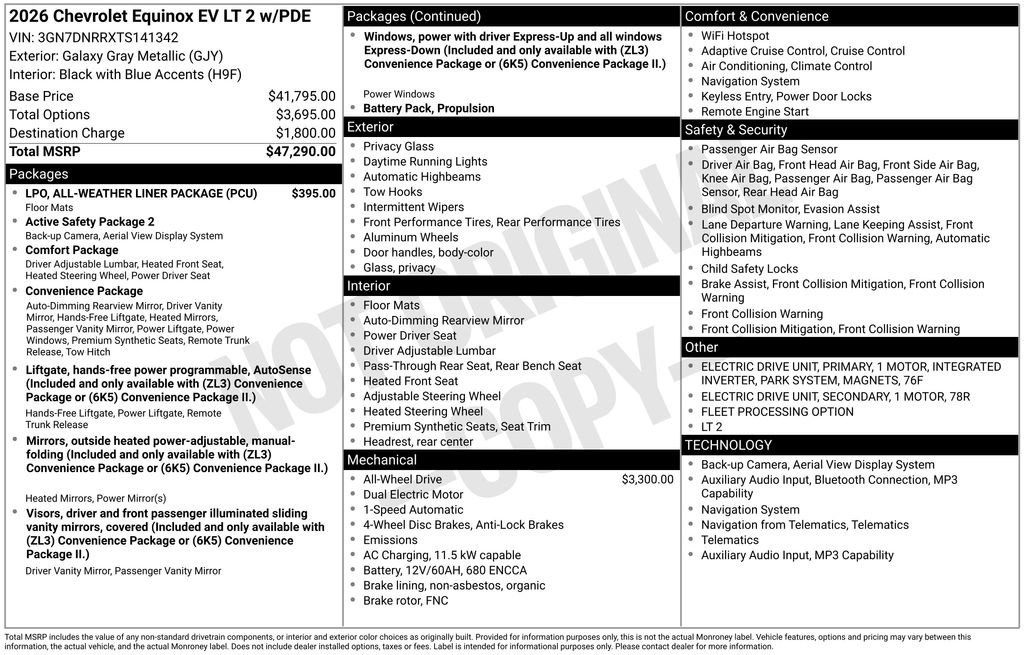 New 2026 Chevrolet Equinox EV LT AWD/4WD image 6