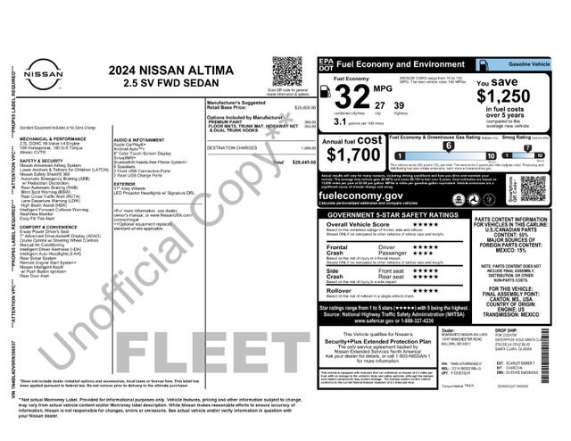 Used 2024 Nissan Altima 2.5 SV FWD image 38