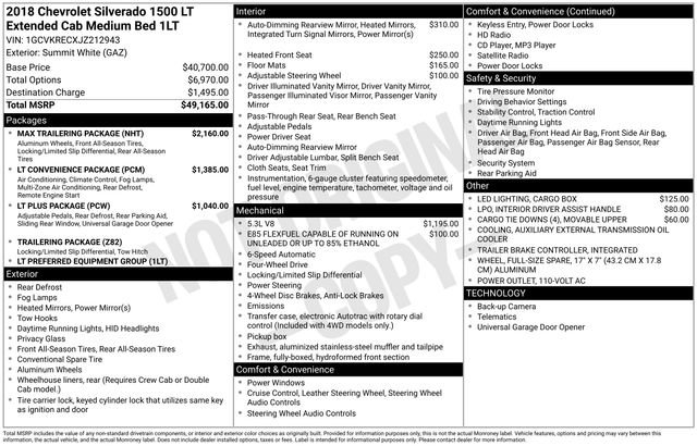 Used 2018 Chevrolet Silverado 1500 LT w/ Max Trailering Package image 2