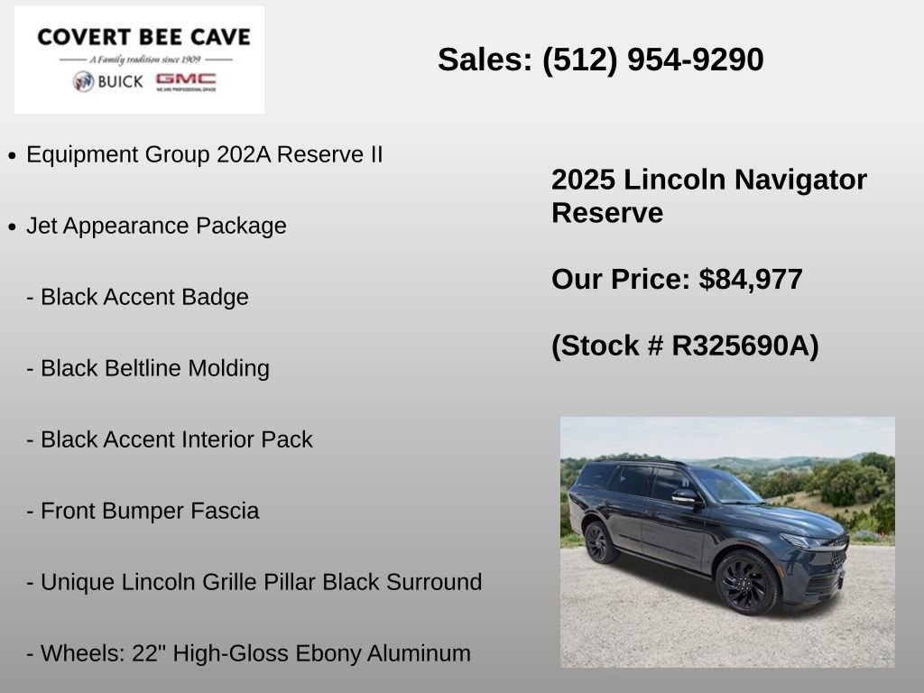 Used 2025 Lincoln Navigator Reserve w/ Jet Appearance Package AWD/4WD image 6
