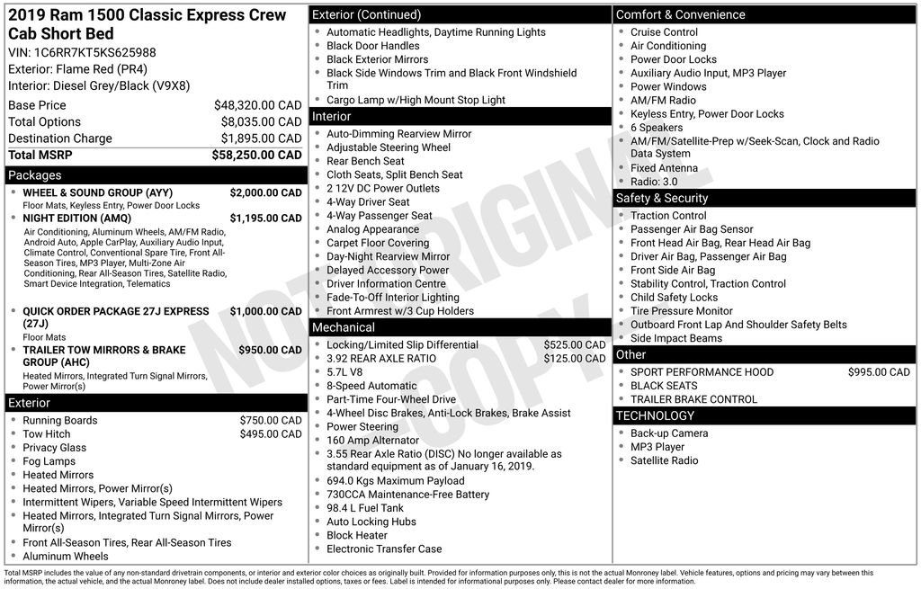 Used 2019 RAM 1500 Express w/ Wheel & Sound Group image 2