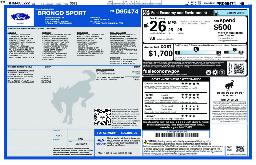 Certified 2023 Ford Bronco Sport Big Bend AWD/4WD image 9
