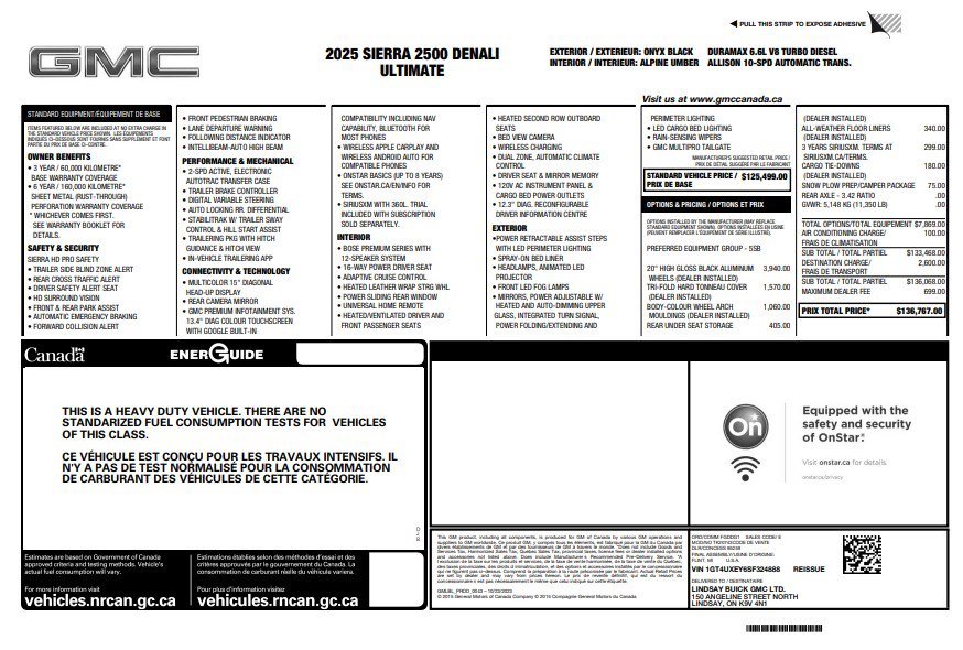 Certified 2025 GMC Sierra 2500 Denali Ultimate w/ Snow Plow Prep/Camper Package AWD/4WD image 35
