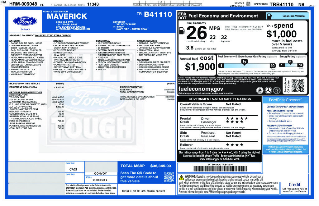 New 2026 Ford Maverick XLT w/ XLT Luxury Package FWD image 6