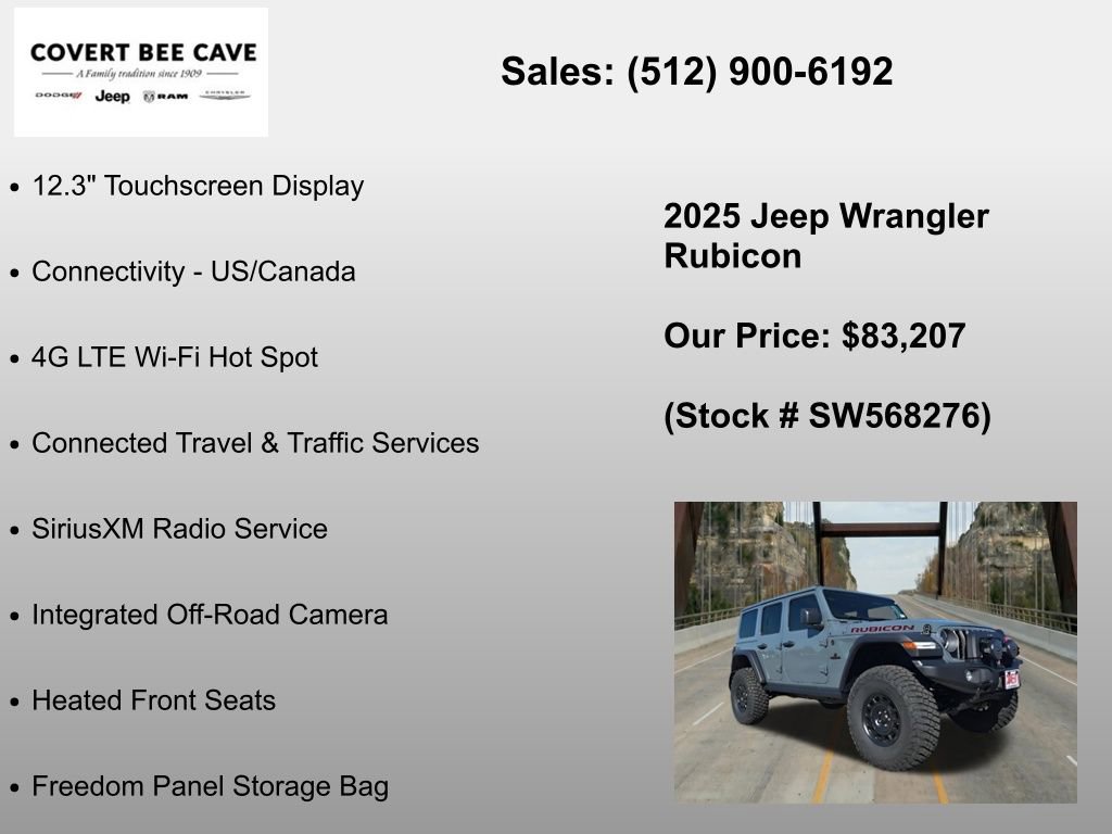 New 2025 Jeep Wrangler Unlimited Rubicon w/ Safety Group AWD/4WD image 36