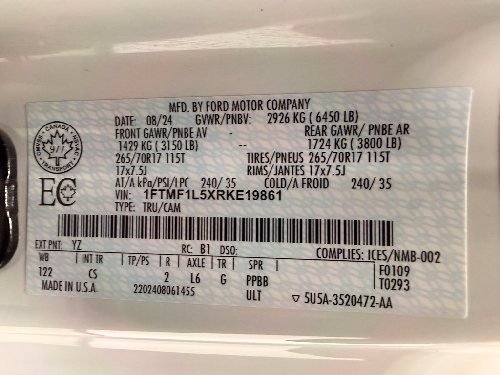 Used 2024 Ford F150 XL w/ Equipment Group 103A High AWD/4WD image 54