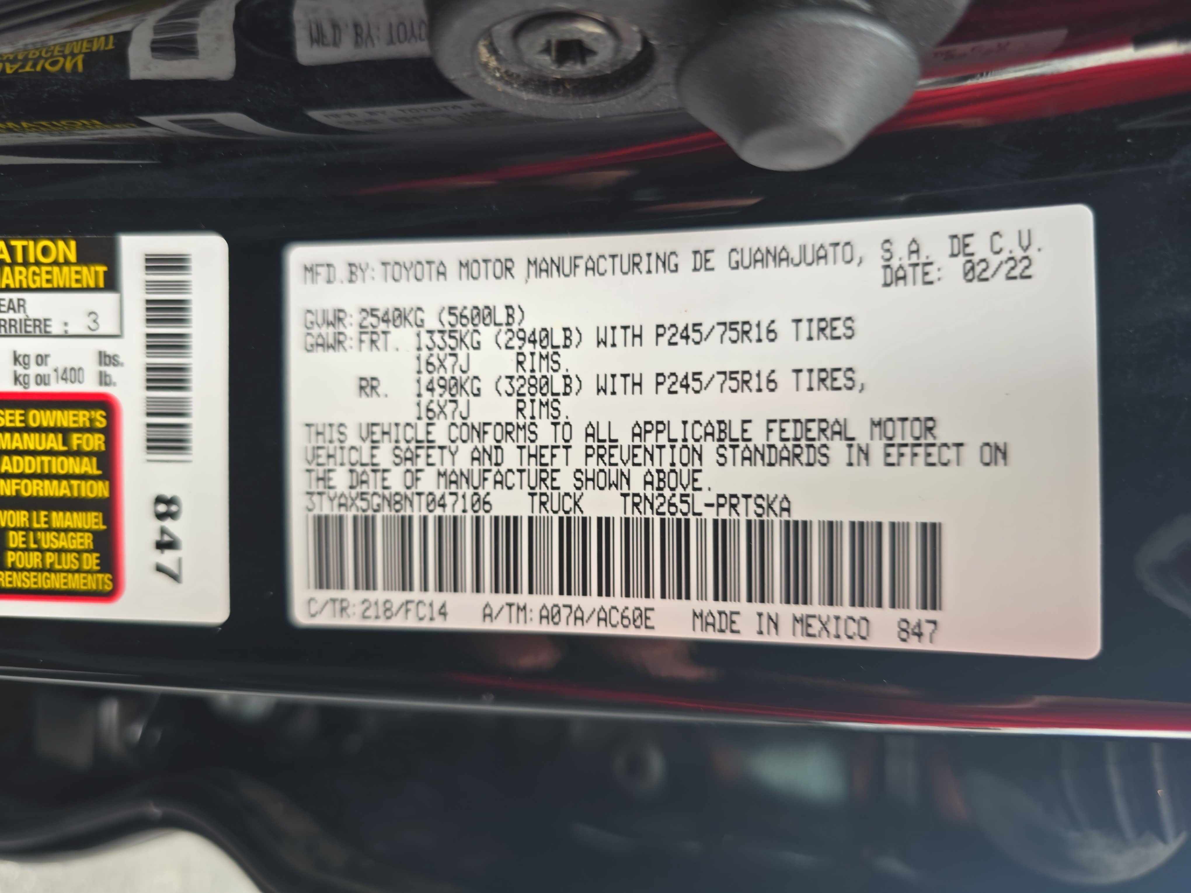 Used 2022 Toyota Tacoma SR5 RWD image 32