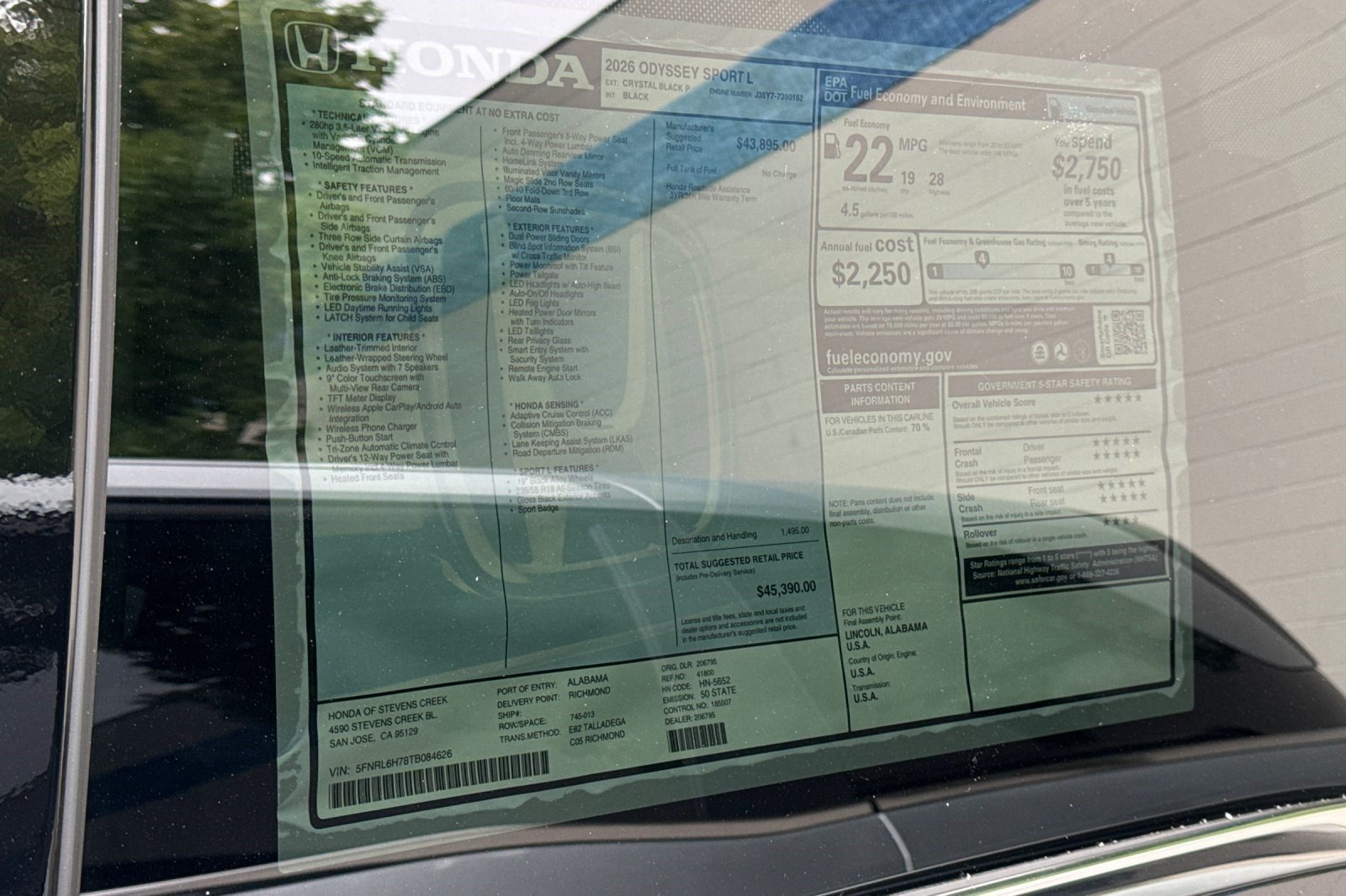 New 2026 Honda Odyssey Sport-L image 31