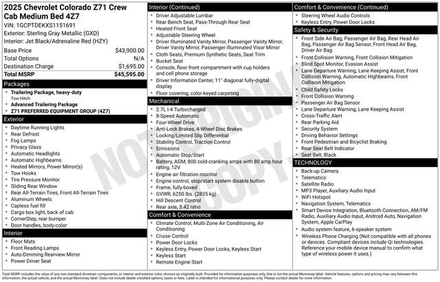 Used 2025 Chevrolet Colorado Z71 AWD/4WD image 32