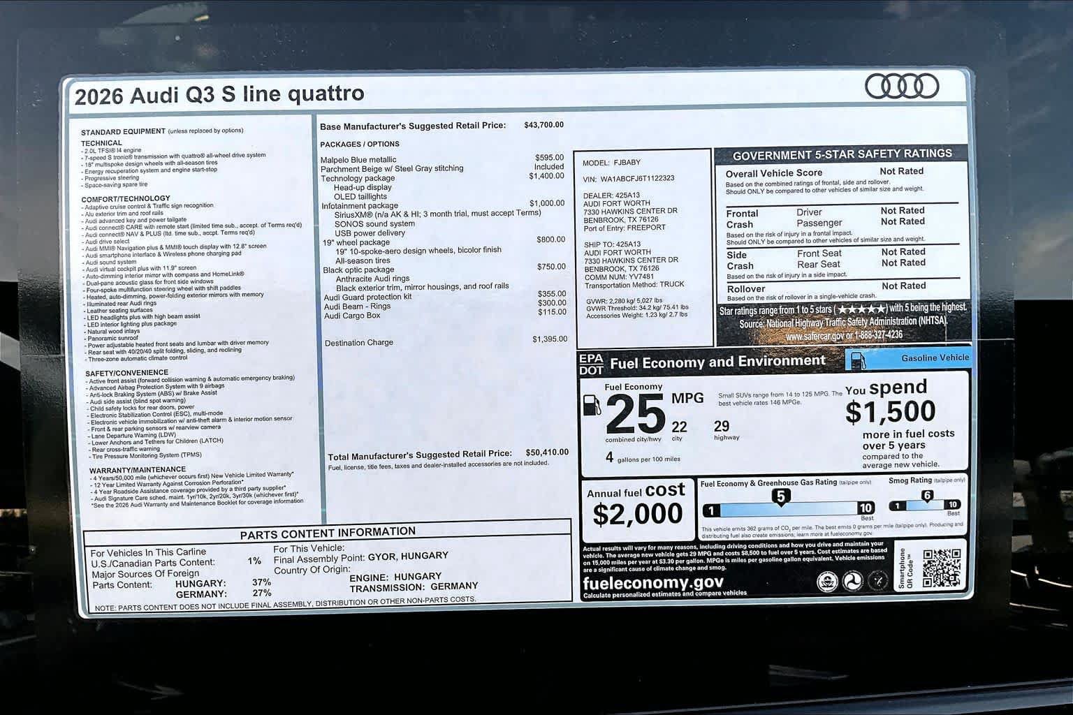 New 2026 Audi Q3 quattro 2.0T AWD/4WD image 16
