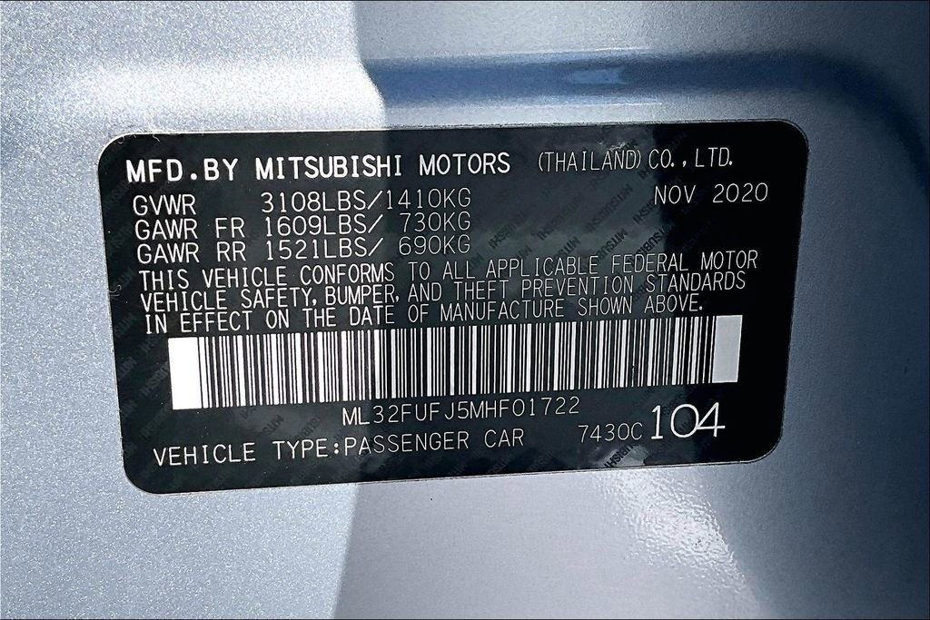 Used 2021 Mitsubishi Mirage G4 LE FWD image 17