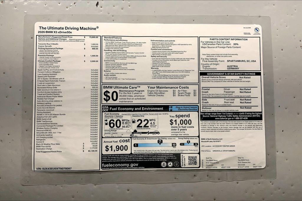 Used 2026 BMW X5 xDrive50e w/ Climate Comfort Package image 12