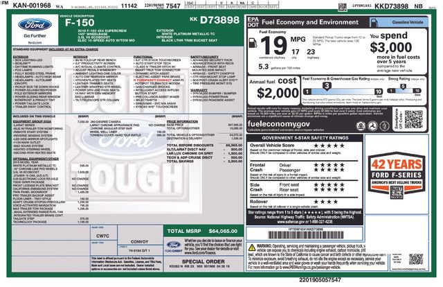 Used 2019 Ford F150 Lariat w/ Equipment Group 502A Luxury image 20