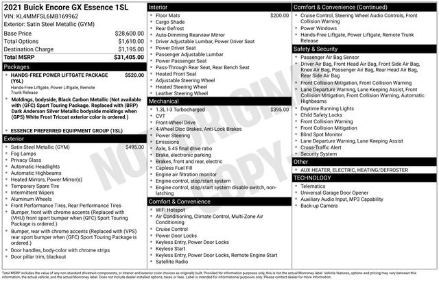 Used 2021 Buick Encore GX Essence FWD image 6