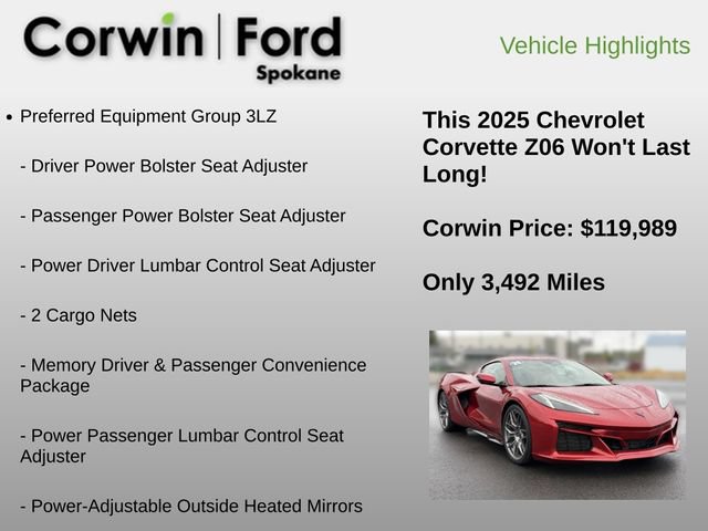 Used 2025 Chevrolet Corvette Z06 RWD image 6