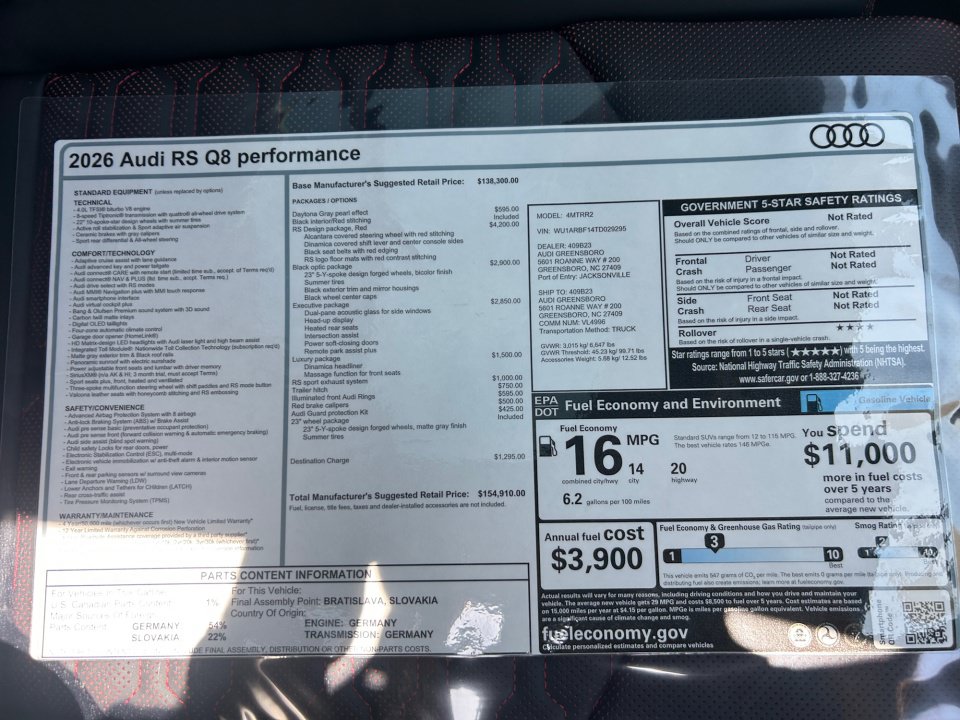 New 2026 Audi RS Q8 performance AWD/4WD image 33