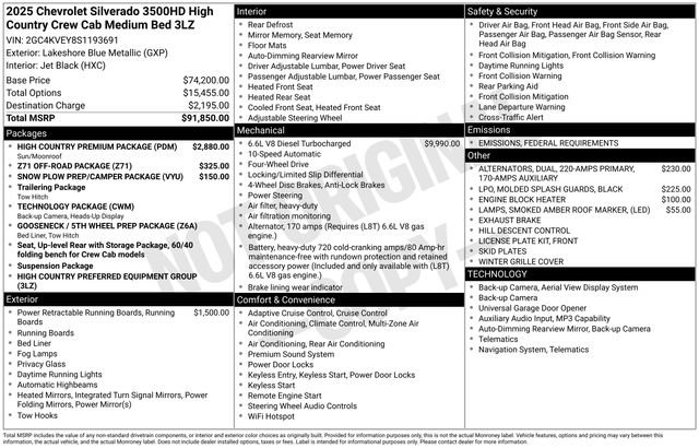 Used 2025 Chevrolet Silverado 3500 High Country w/ High Country Premium Package image 5