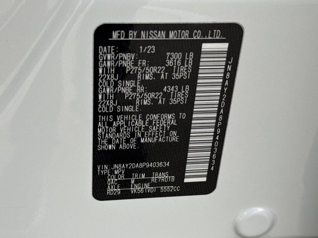 Used 2023 Nissan Armada Platinum w/ Captain's Chairs Package image 23