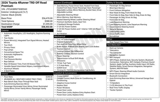Certified 2026 Toyota 4Runner TRD Off-Road Premium AWD/4WD image 34