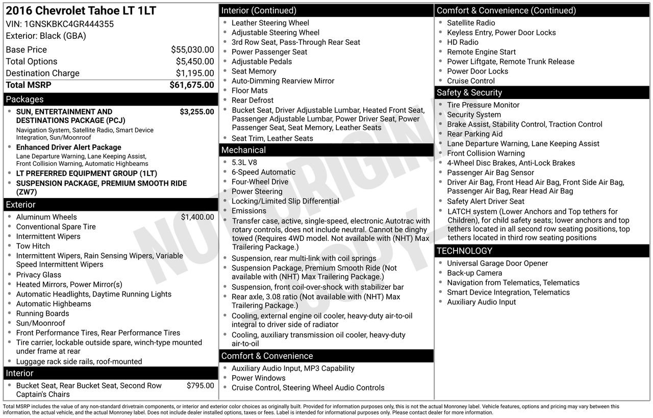 Used 2016 Chevrolet Tahoe LT image 44