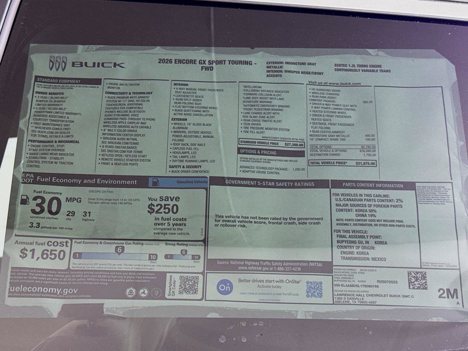 New 2026 Buick Encore GX Sport Touring w/ Advanced Technology Package FWD image 19