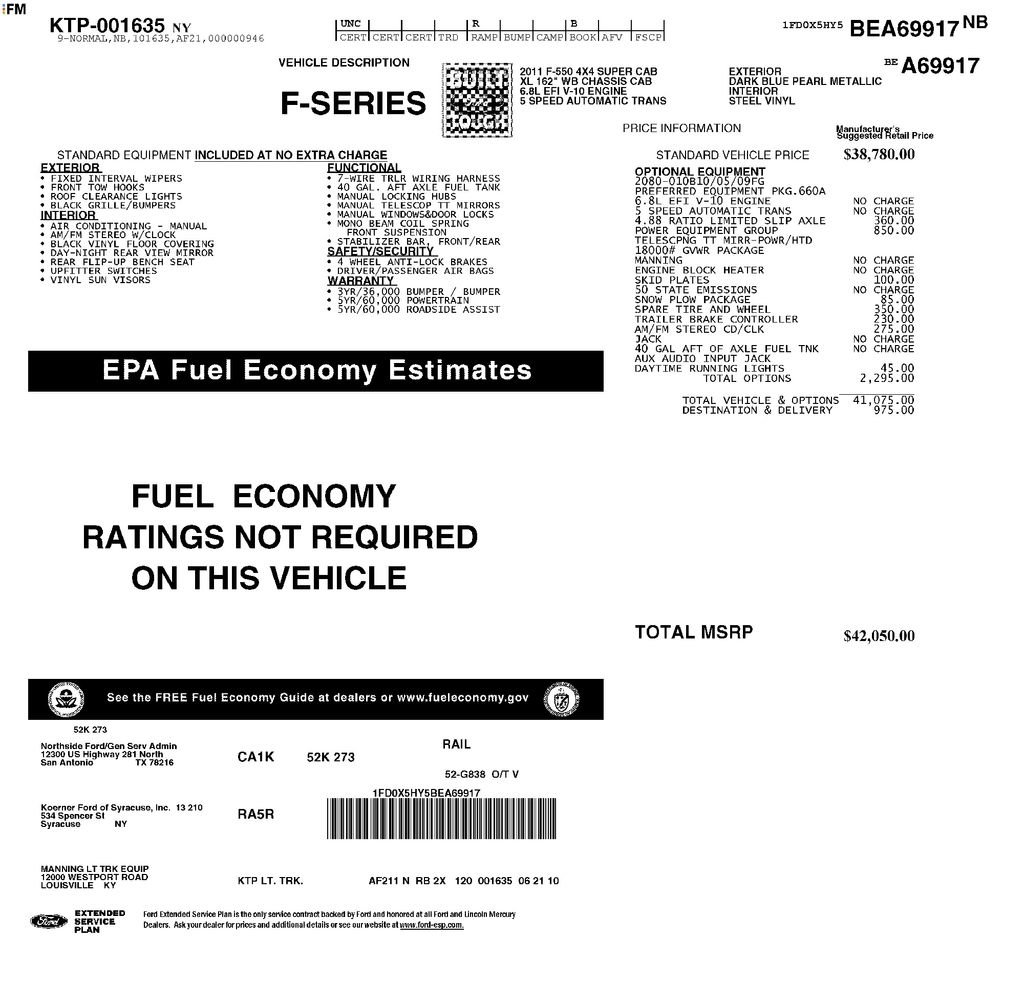 Used 2011 Ford F550 4x4 SuperCab Super Duty w/ PWR Equipment Group image 9