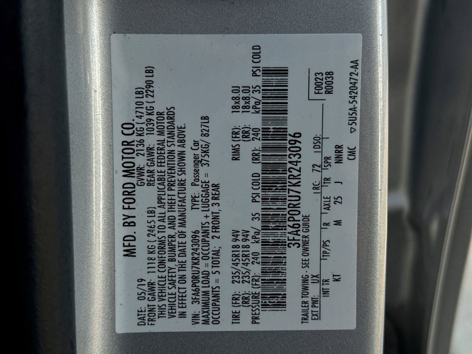 Used 2019 Ford Fusion Titanium image 38