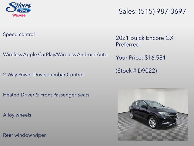 Used 2021 Buick Encore GX Preferred w/ Cold Weather Comfort Package AWD/4WD image 22