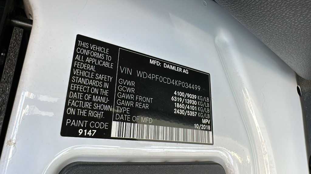Used 2019 Mercedes-Benz Sprinter 144 Cargo image 29