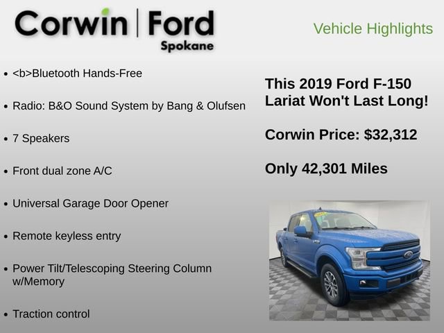 Used 2019 Ford F150 Lariat w/ Equipment Group 502A Luxury image 30
