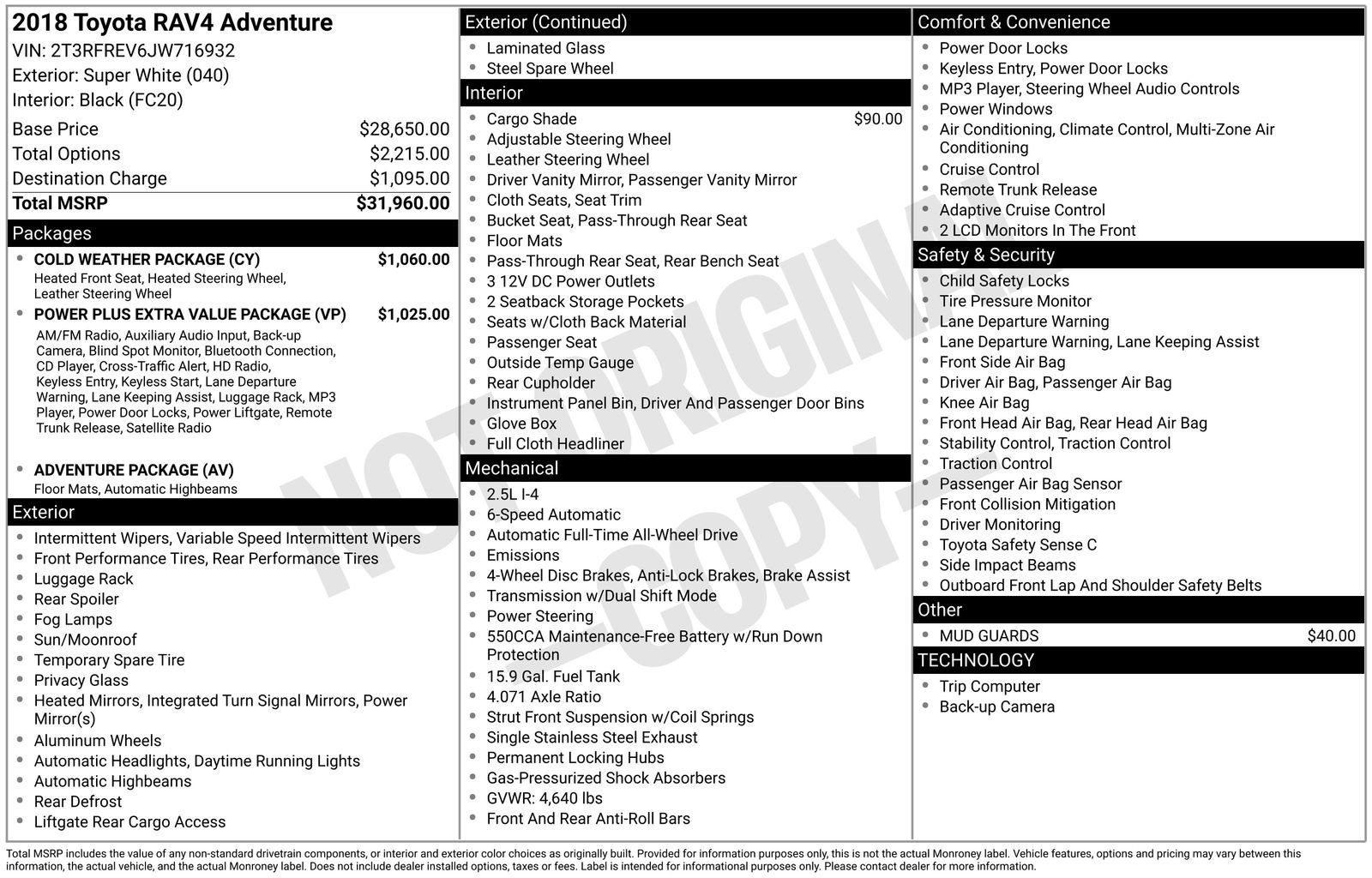 Used 2018 Toyota RAV4 Adventure w/ Cold Weather Package image 14