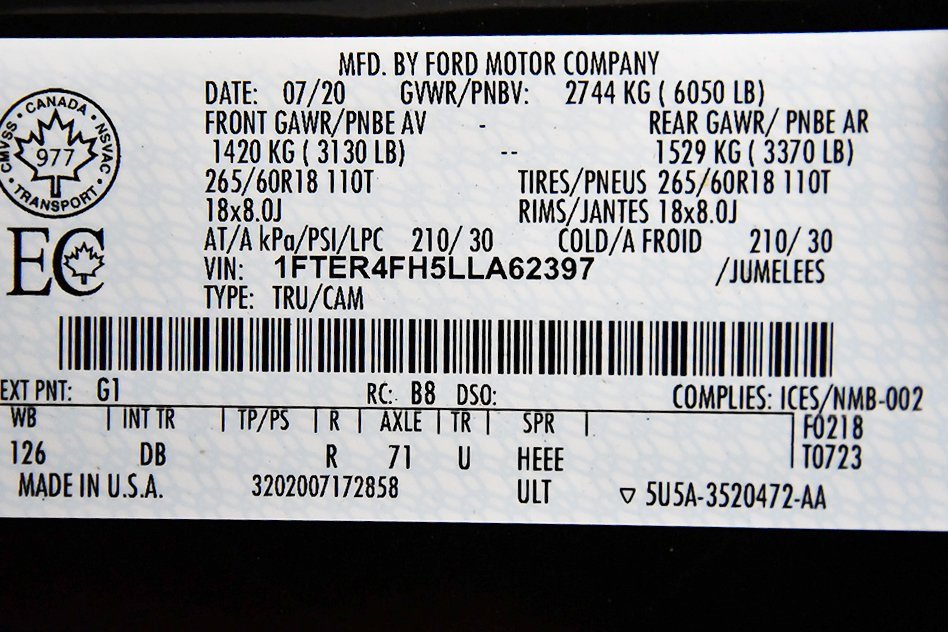 Used 2020 Ford Ranger Lariat w/ Equipment Group 501A Mid image 17