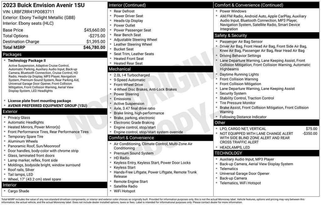 Used 2023 Buick Envision Avenir image 42