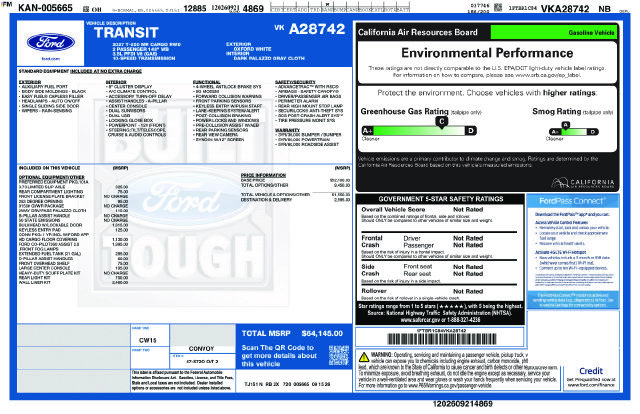 New 2027 Ford Transit 250 148 Medium Roof RWD image 22