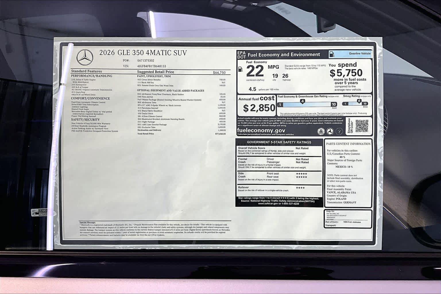 New 2026 Mercedes-Benz GLE 350 4MATIC image 18
