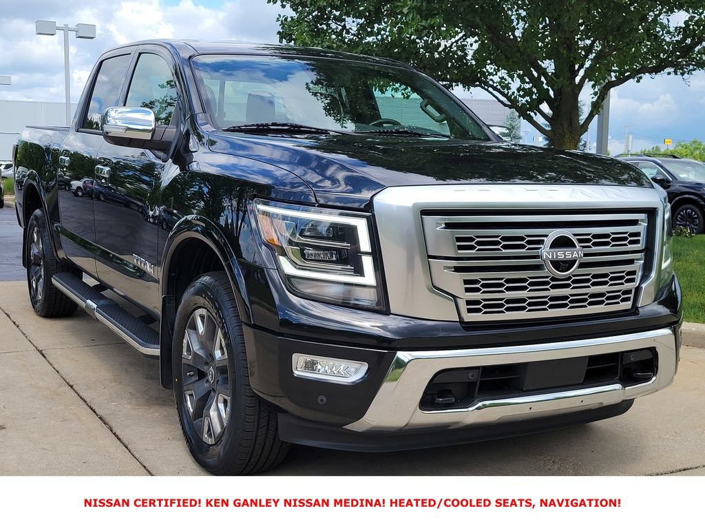 Certified 2023 Nissan Titan Platinum Reserve w/ Off Road Protection Package AWD/4WD image 1