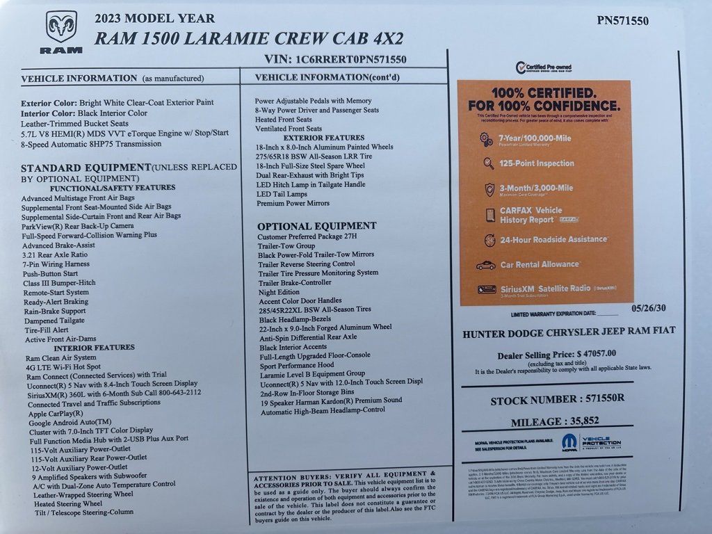 Certified 2023 RAM 1500 Laramie image 2