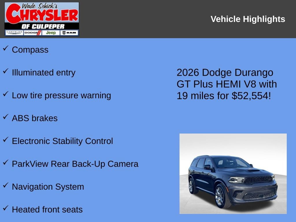 New 2026 Dodge Durango GT w/ Tow 'N Go Package AWD/4WD image 6